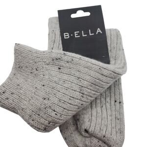 B.Ella 93% Cashmere Socks Slouchy Crew Grey Layla Warm Cozy Womens Shoe Sz 5-10